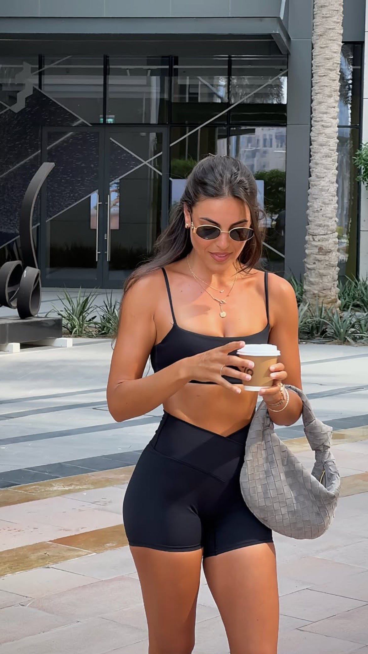 CONJUNTO SHORTS CURVE PRETO