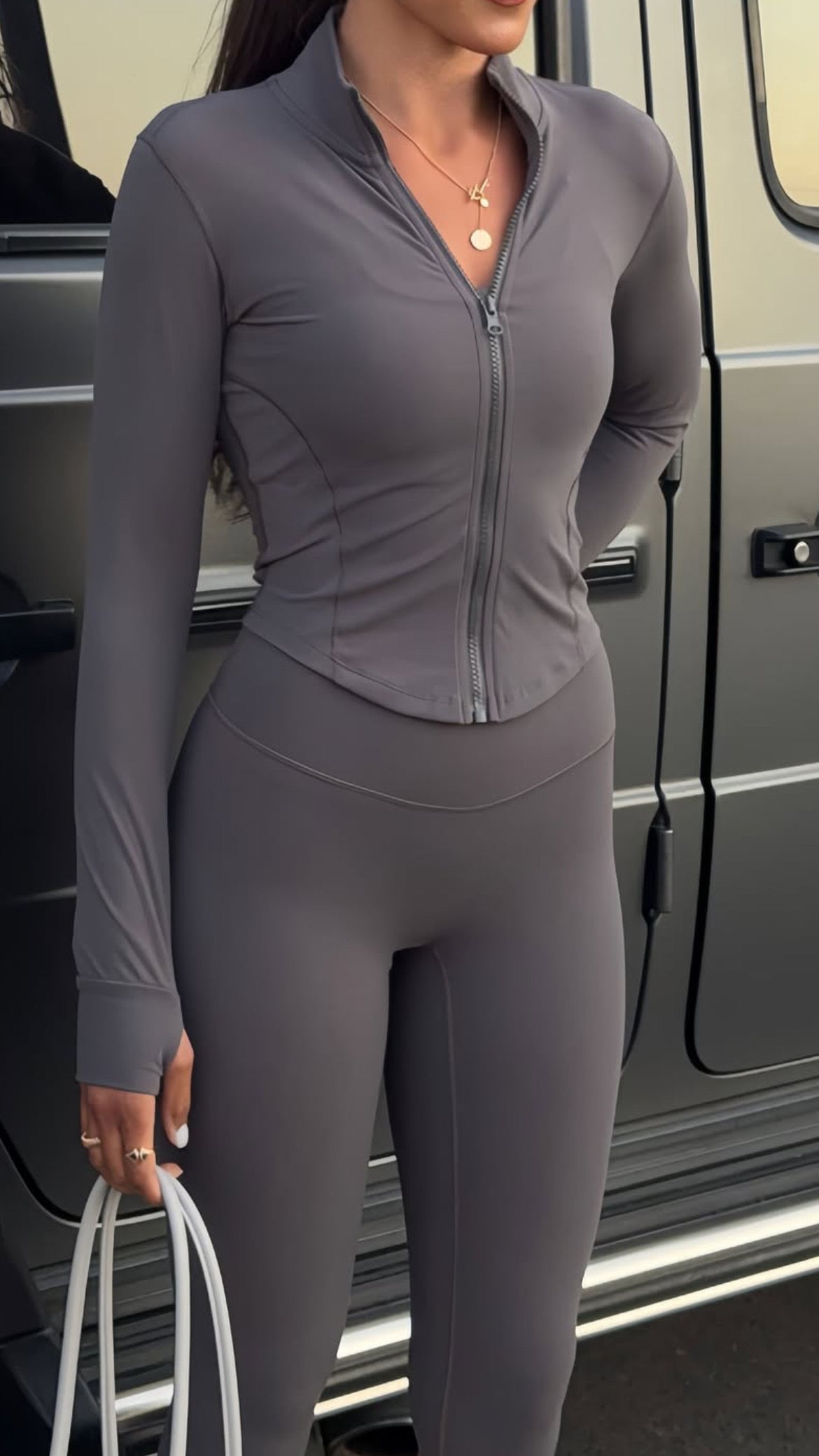 CONJUNTO JAQUETA EVA+LEG SLIM CHUMBO